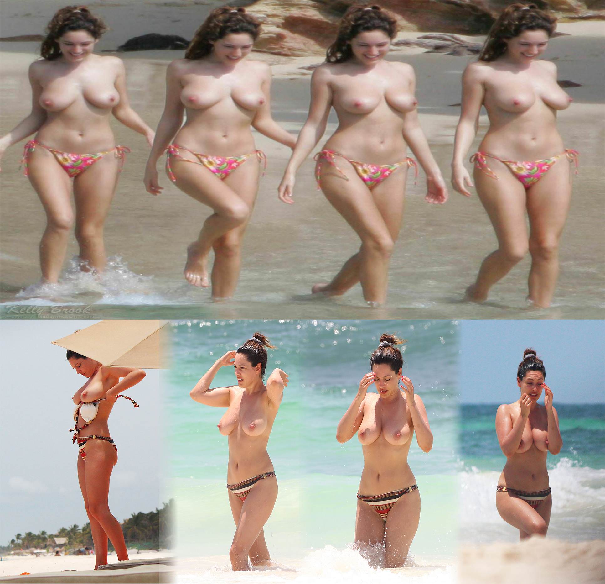 kelly brook nude beach