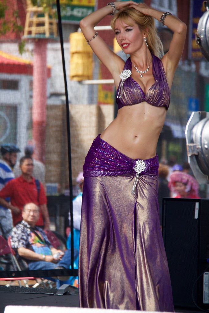 blonde belly dance