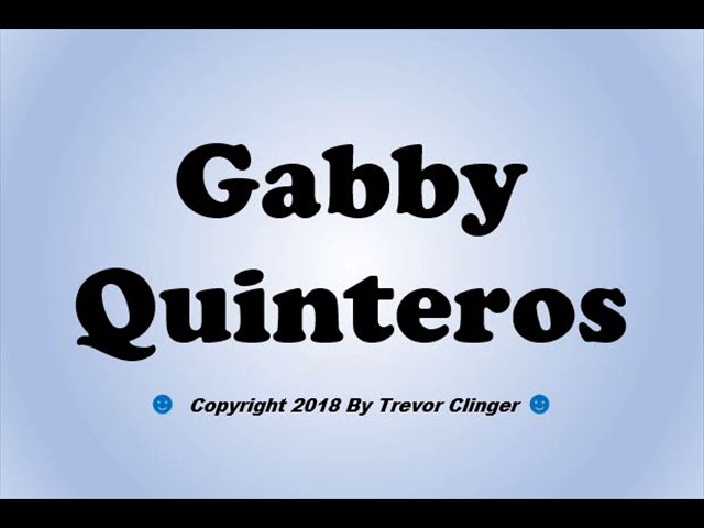 dane blackmore recommends Gabby Quinteros