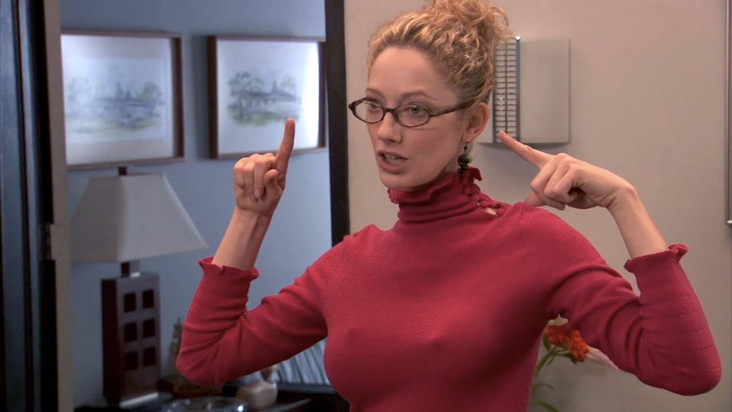 charissa robel recommends judy greer boobs pic