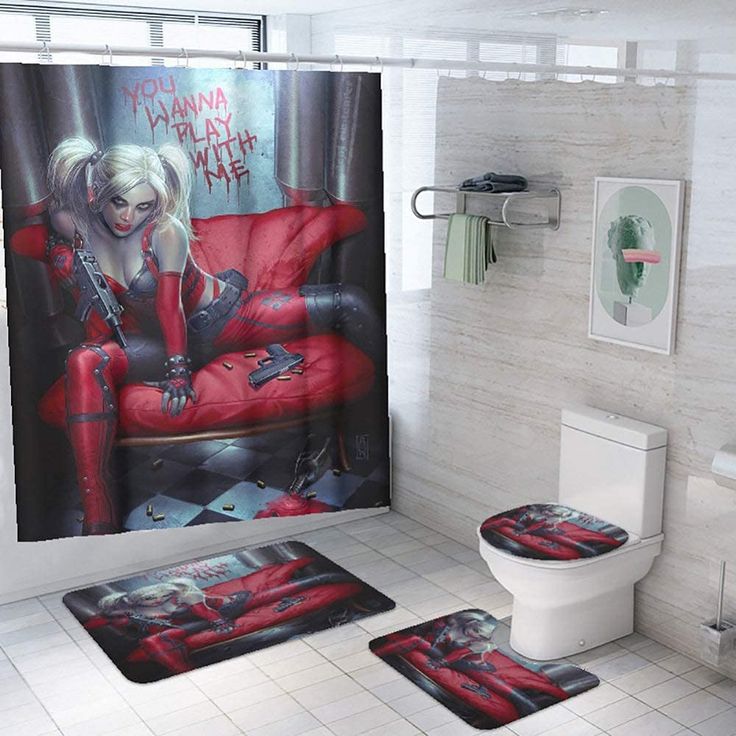 harley quinn on toilet