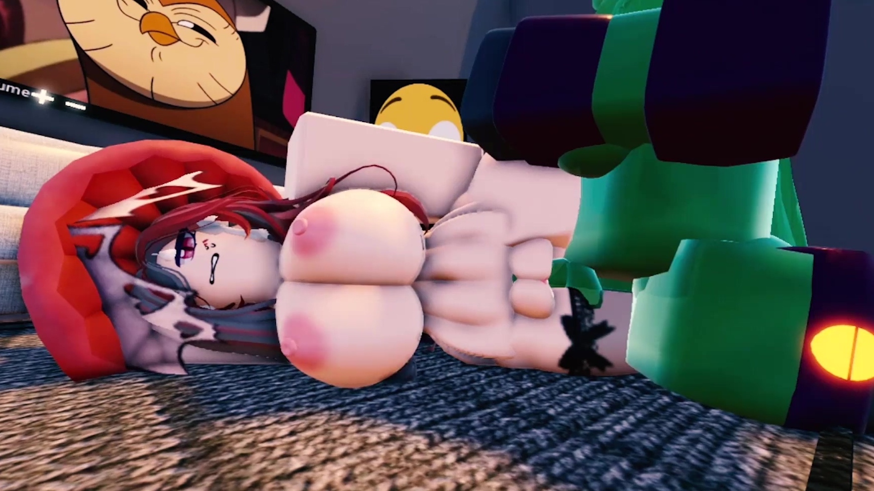 Roblox Futanari Porn getting spanked