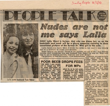 Lalla Ward Nude fisting sexy