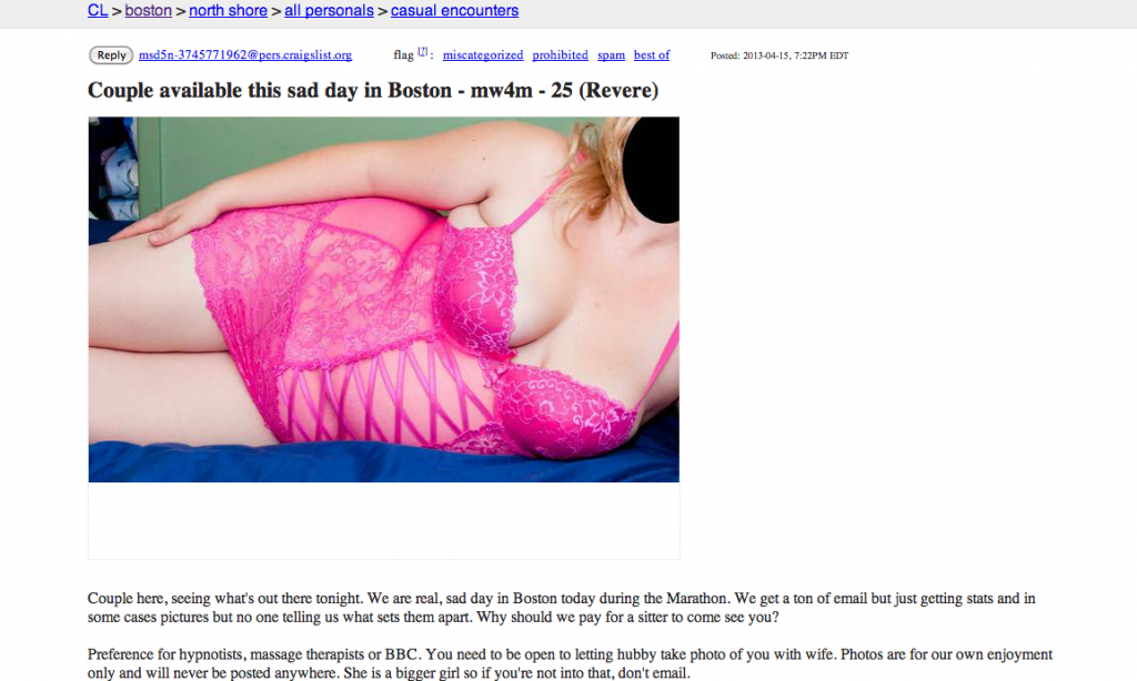 collin skaggs recommends Craiglist Porn