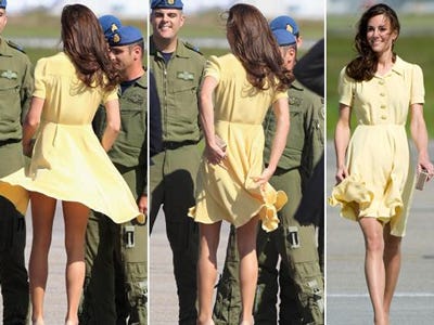 Kate Middleton Up Skirt stocking nude