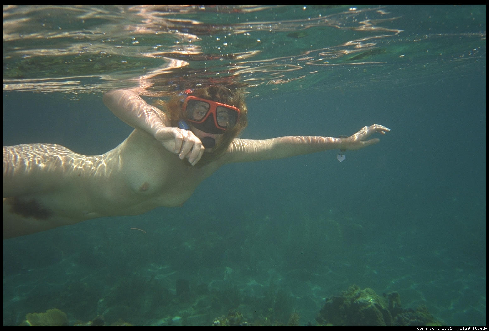 naked snorkeling