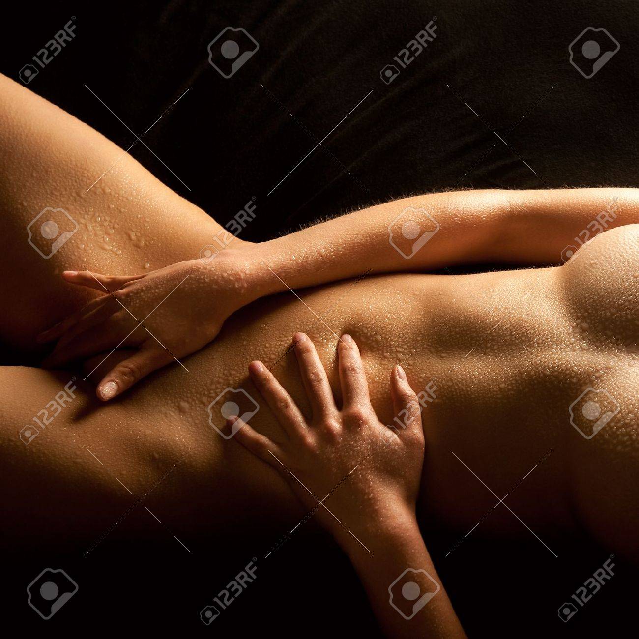 woman touching herself