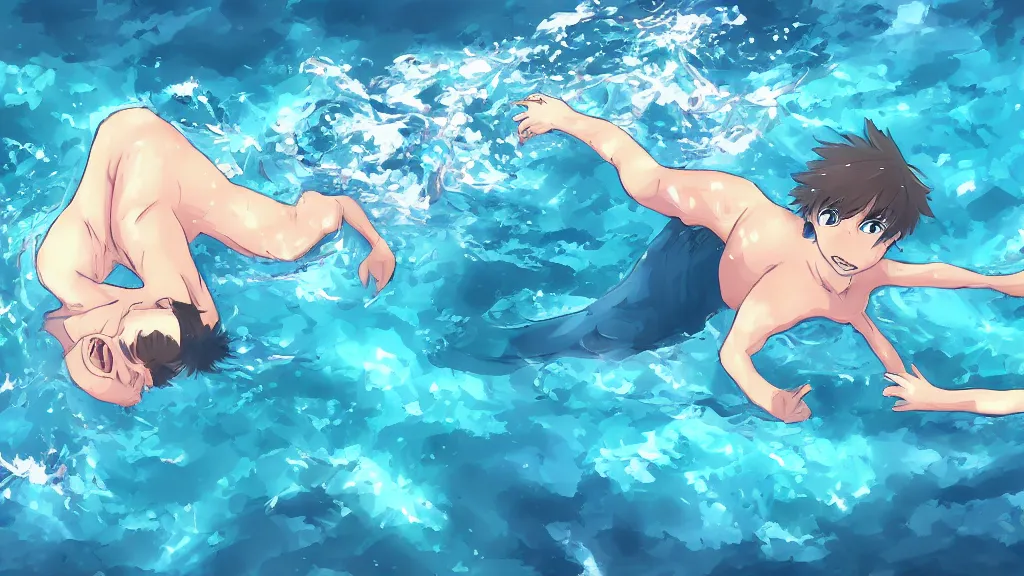 naked anime pool