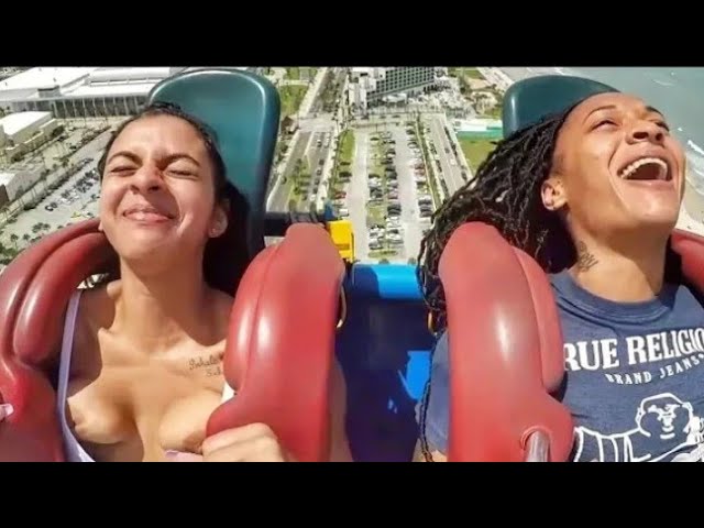 Amusement Park Nip Slip of teens