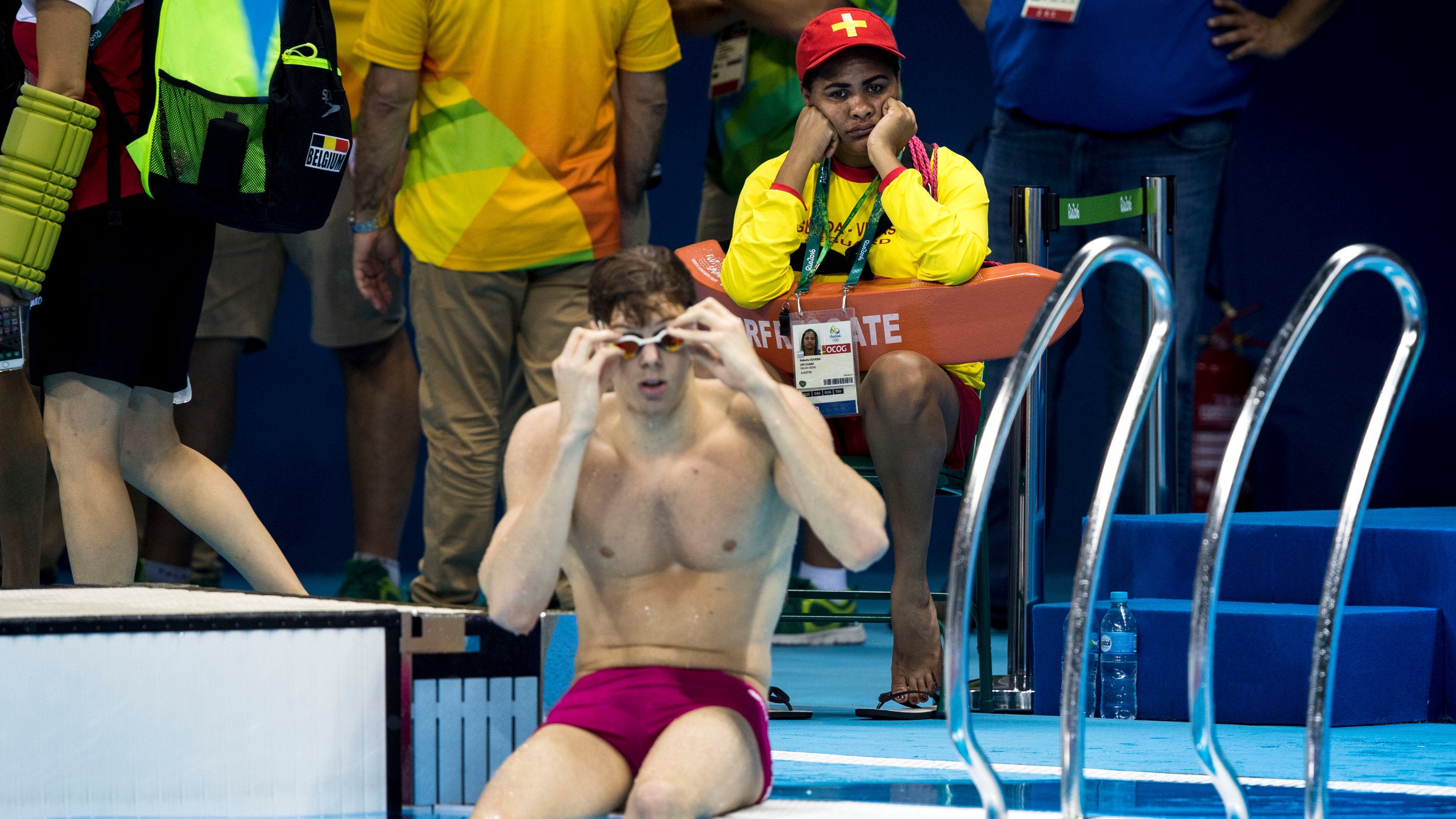 blow job in swimming pool