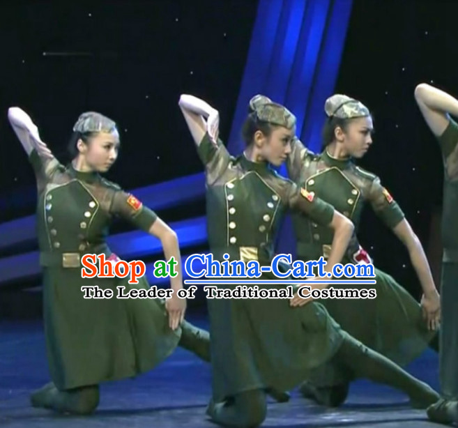 Best of Chinese girl dancing in military uniform