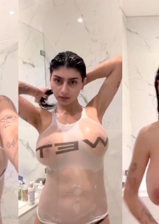 Best of Mia khalifa shower