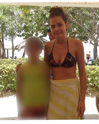 Maia Mitchell Bikini after ironing