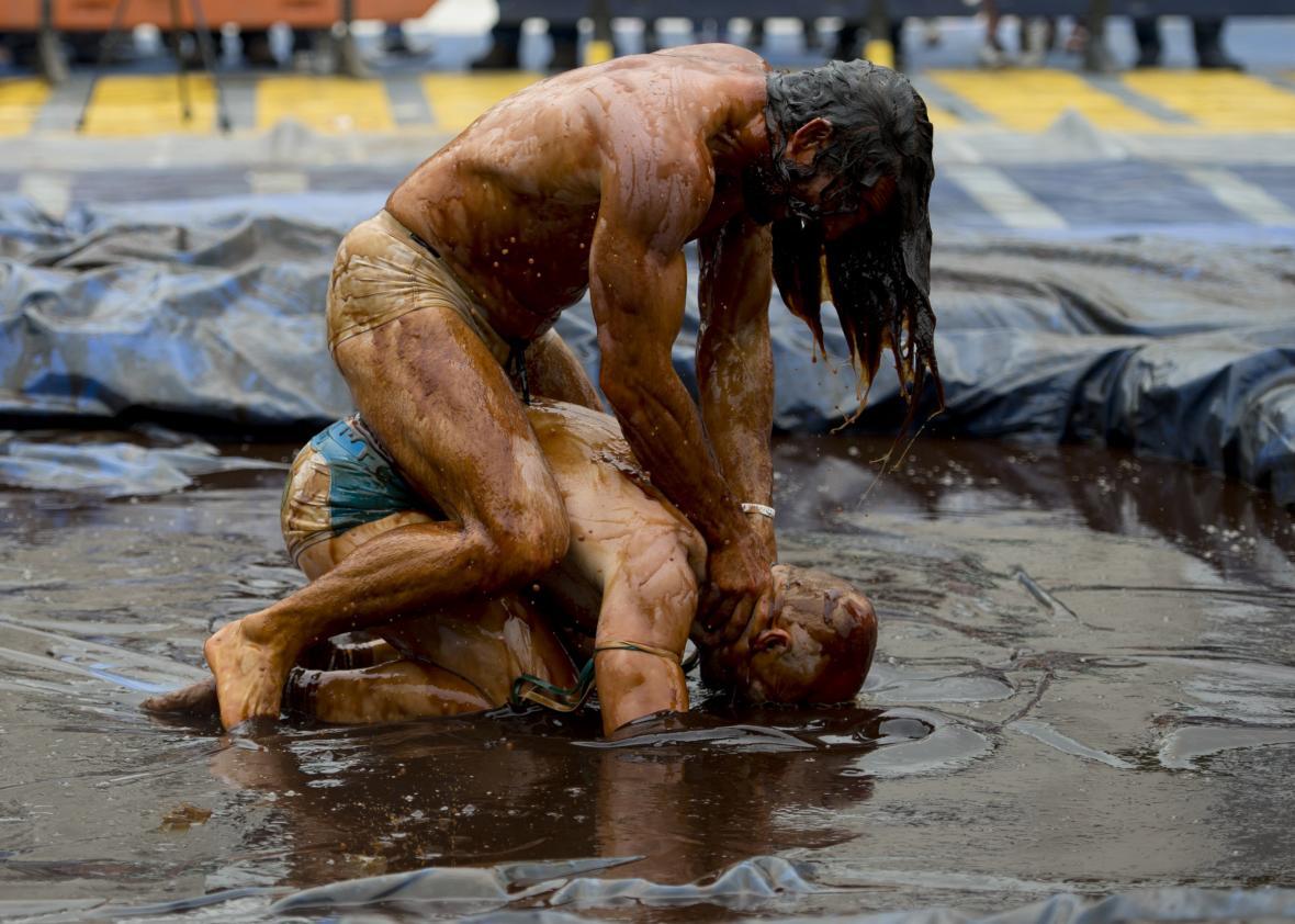 Best of Mud wrestling porn