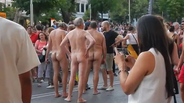 Best of Nude man in public