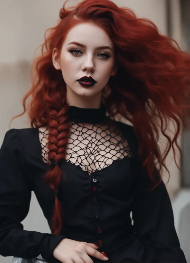 chanchal miah share red haired goth photos