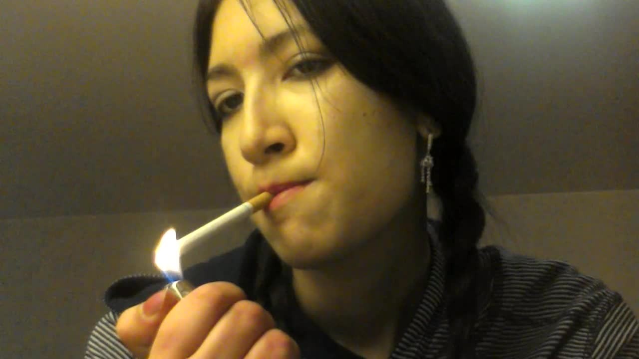 smoking porn asian